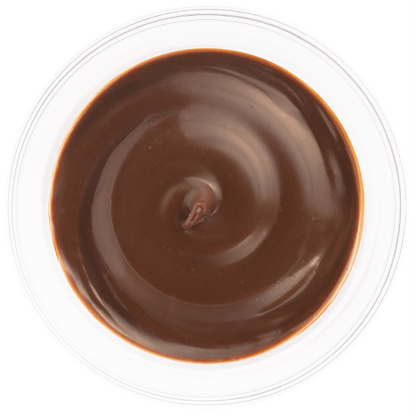 ciotola con crema di cioccolata