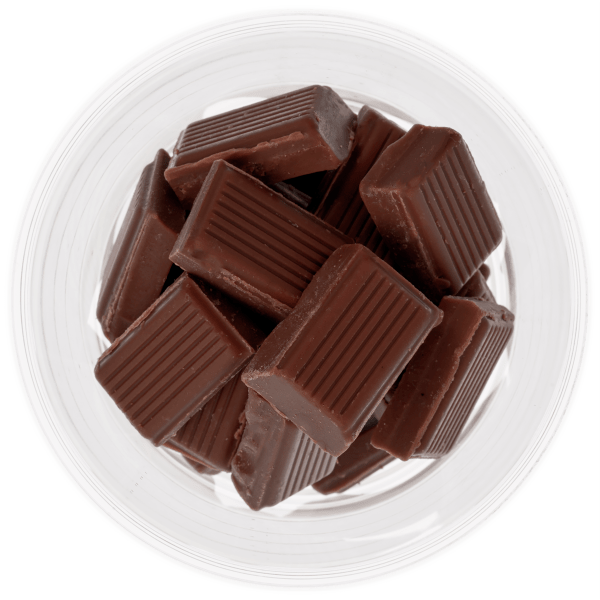 ciotola con tavolette di cioccolata artigianale